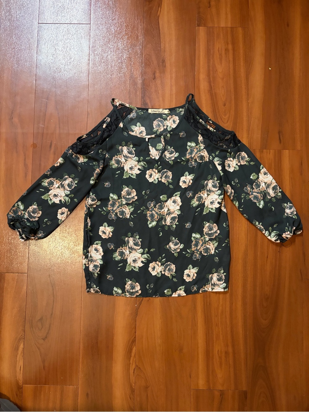 Floral Cold-Shoulder Blouse